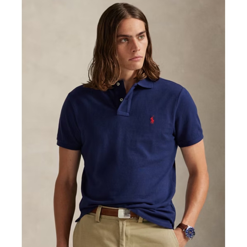 Polo Ralph Lauren Men's XLT Navy Classic Fit Polo Shirt 100% Cotton Blue